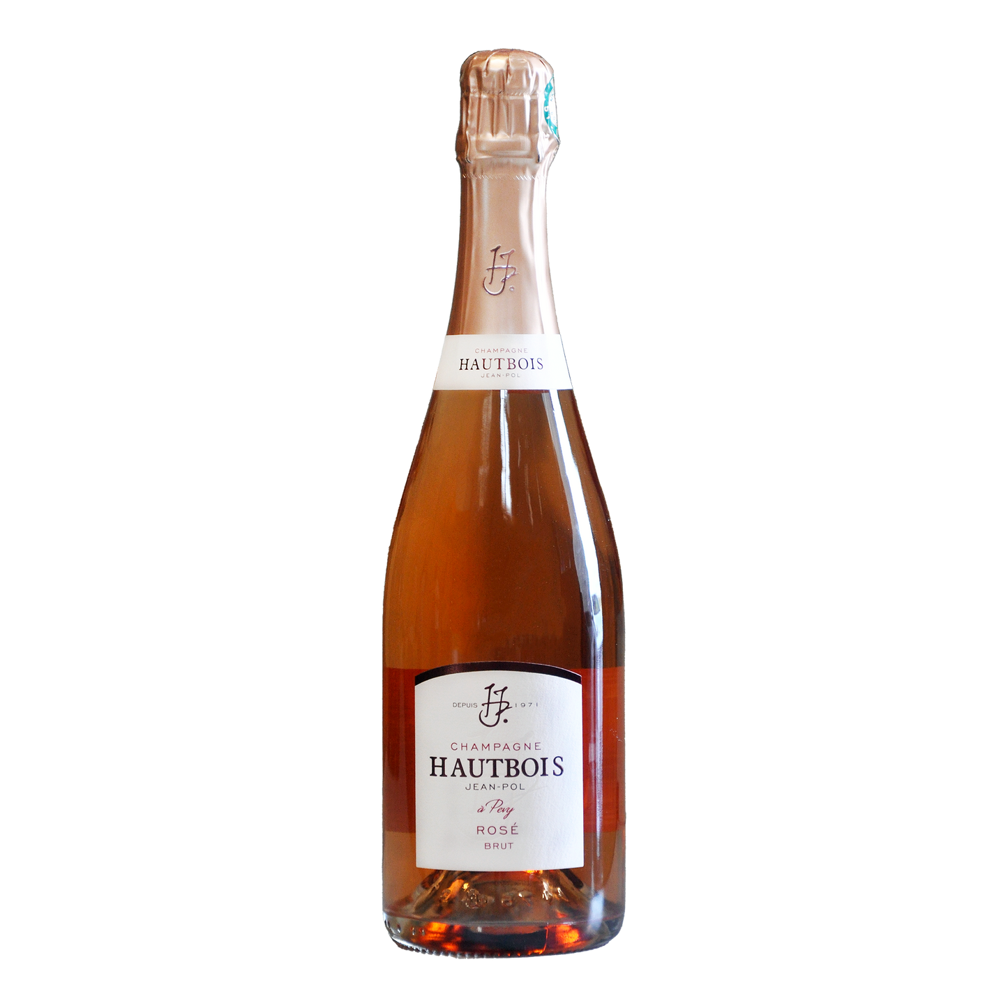 Jean Pol Hautbois Rosé Brut flaske med lyserød champagne