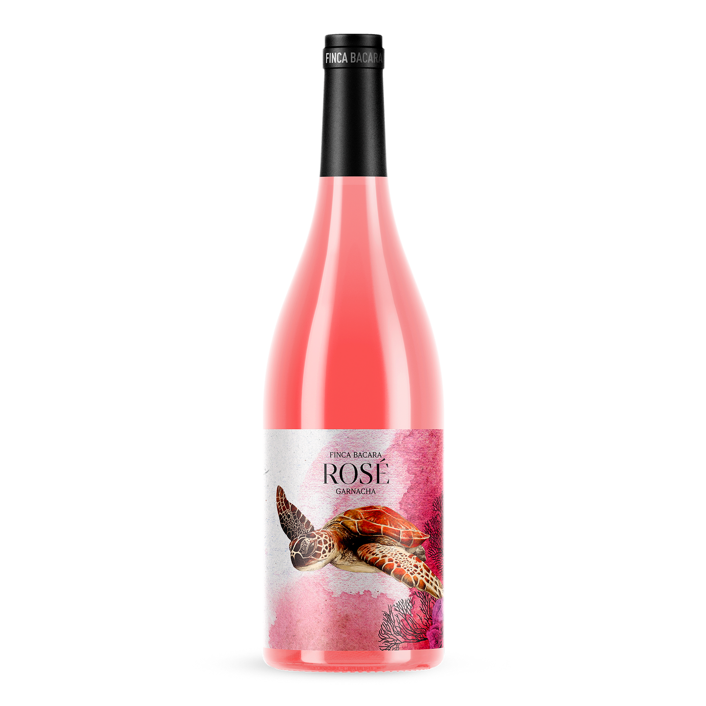 Finca Bacara Rosé flaske med elegant lyserød vin