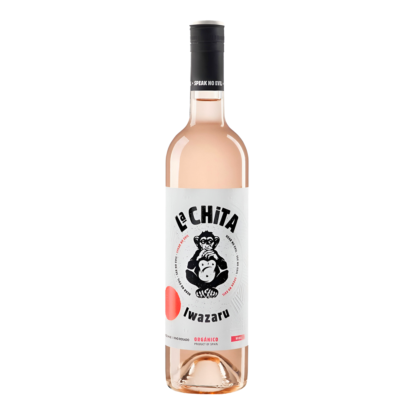 La Chita Rosado Iwazaru flaske med lyserød rosévin