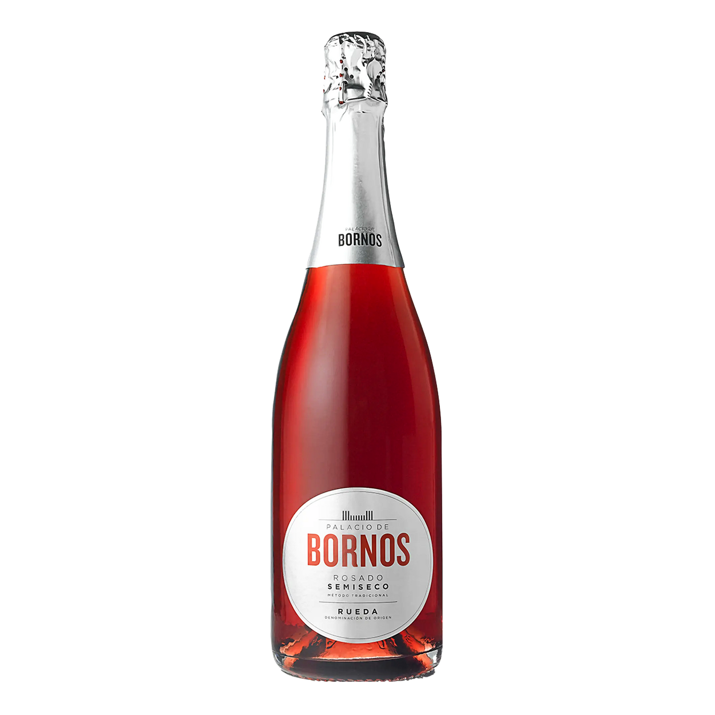 Palacio de Bornos Semiseco Rosado flaske med lyserød mousserende rosévin