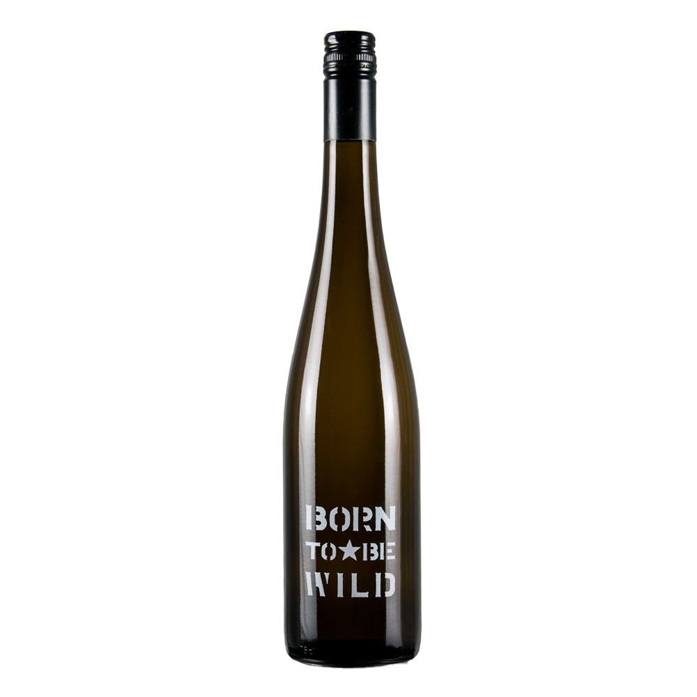 Born to Be Wild 2022 Blanc de Noir flaske med rebelsk etiket