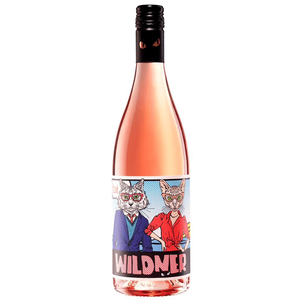 Rosé Spätburgunder flaske med lyserød rosévin
